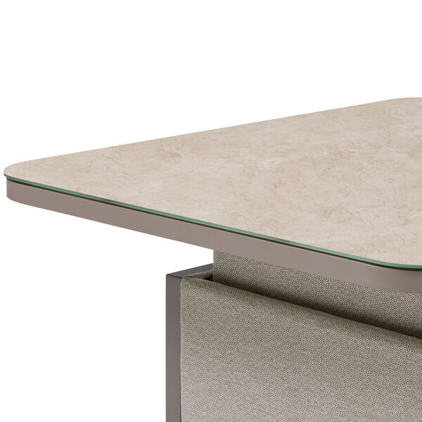 Pulse Deluxe Square Corner Dining Set with Rising Table - Latte