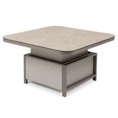 Pulse U Shape Corner Dining Set with Rising Table - Latte