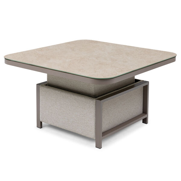 Pulse U Shape Corner Dining Set with Rising Table - Latte