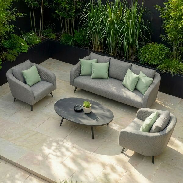 Ambition 3 Seat Sofa Set - Zinc Grey