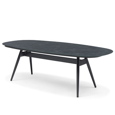 Ambition 8 Seat Oval Dining Set - Zinc Grey