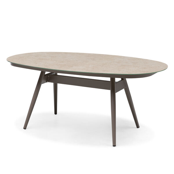 Ambition 6 Seat Oval Dining Set - Latte