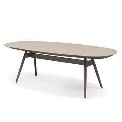 Ambition 8 Seat Oval Dining Set - Latte