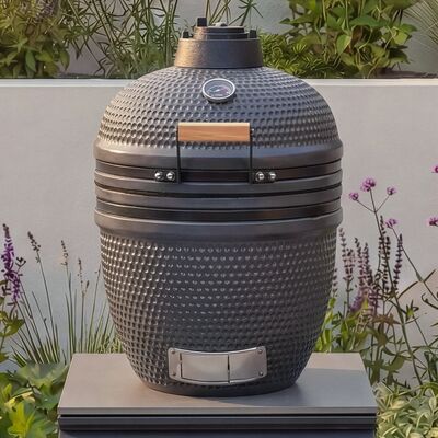 Maze - Ember 21 Inch Ceramic Egg Kamado BBQ - Matt Black | Maze Living