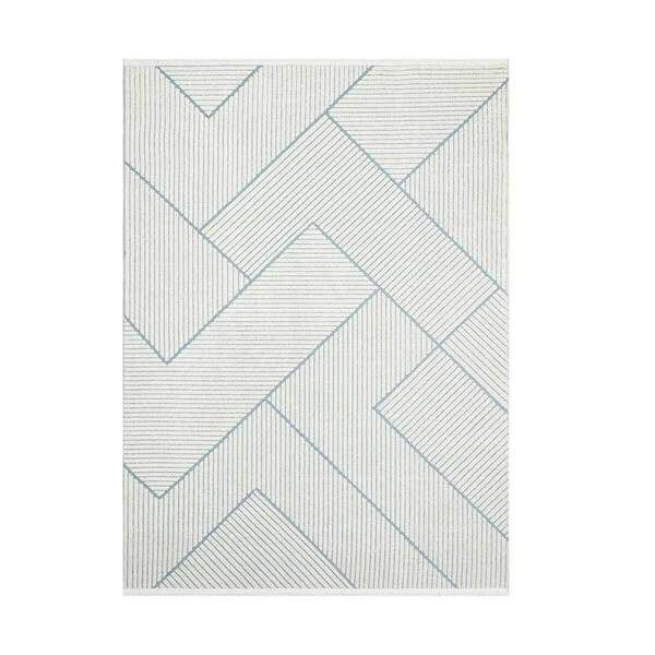 Jazz - Geometric Blue Indoor and Outdoor Rug - 290cm x 190cm product image