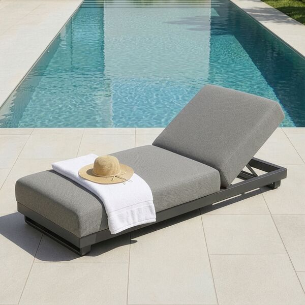 Ibiza Sunlounger - Zinc Grey