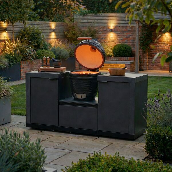 Maze Ember Outdoor Kitchen Small Linear Kamado Set (with 18 inch Kamado)