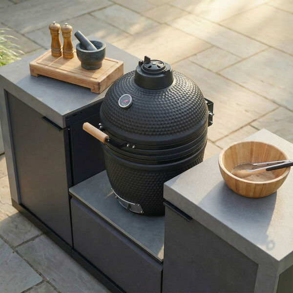 Maze Ember Outdoor Kitchen Small Linear Kamado Set (with 18 inch Kamado)