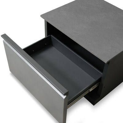 Maze Ember Outdoor Kitchen Small Kamado Corner Set with Right Fridge (with 18 inch Kamado)