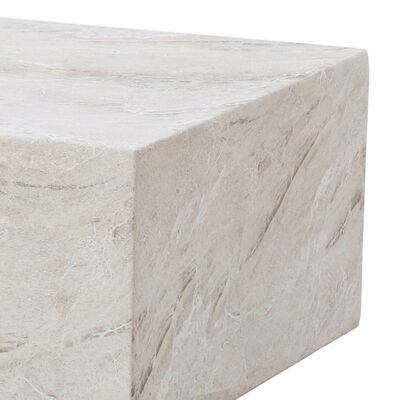Rectangular Stone Coffee Table - Marble Effect