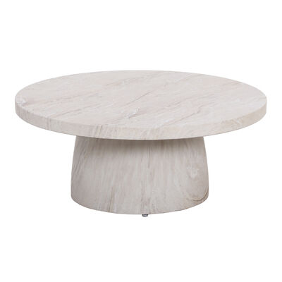 Round Stone Coffee Table - Marble Effect