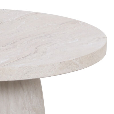 Round Stone Coffee Table - Marble Effect