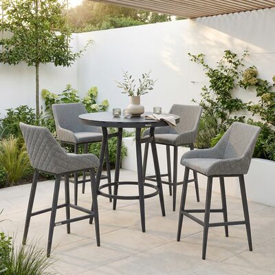 Regal 4 Seat Round Bar Set - Zinc Grey