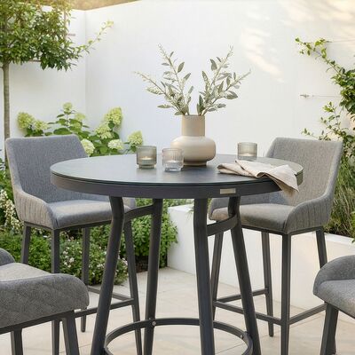 Regal 4 Seat Round Bar Set - Zinc Grey