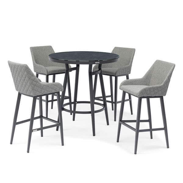 Regal 4 Seat Round Bar Set - Zinc Grey