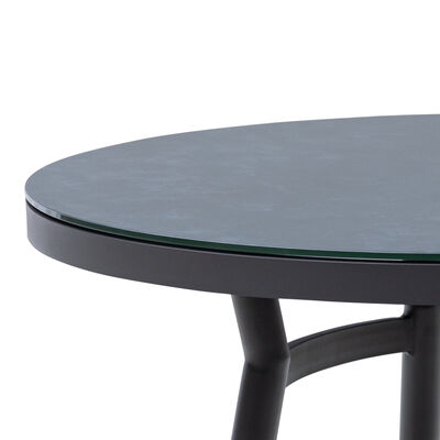 Regal 4 Seat Round Bar Set - Zinc Grey