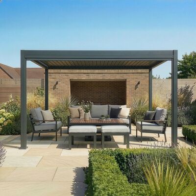 Jupiter Pergola - Zip Blind For 4m Side