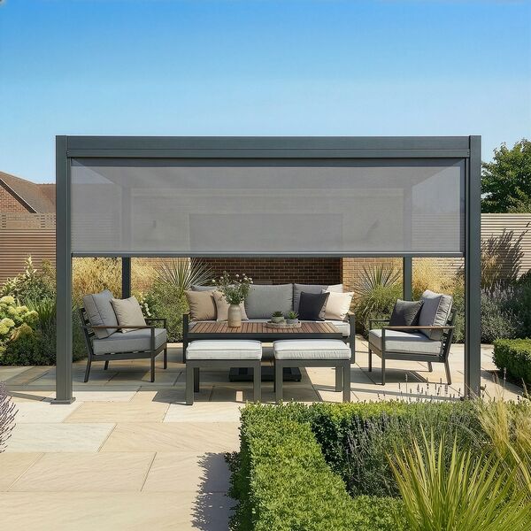 Jupiter Pergola - Zip Blind For 4m Side