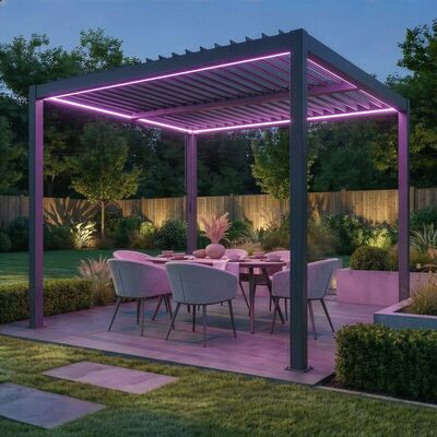 Como Pergola Aluminium Square 30x30 Frame Only - Grey