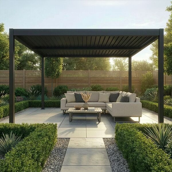 Como Pergola Aluminium Square 40x40 Frame Only - Grey