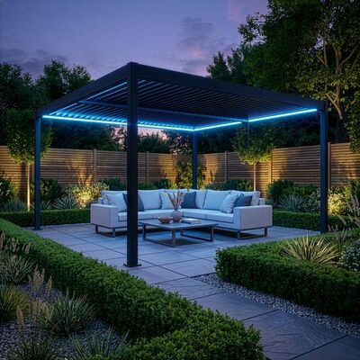 Como Pergola Aluminium Square 40x40 Frame Only - Grey