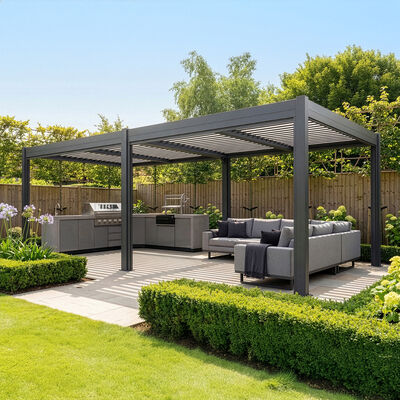 Como Pergola Aluminium 78x40 Frame Only / Grey