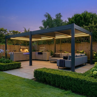 Como Pergola Aluminium 78x40 Frame Only / Grey