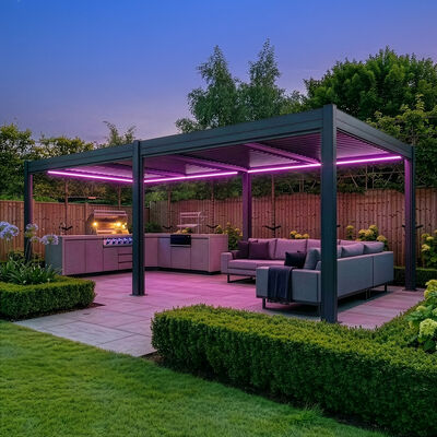 Como Pergola Aluminium 78x40 Frame Only / Grey