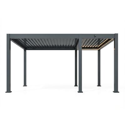 Eden Pergola Aluminium Manual Extension 3 x 1.375m - Frame Only - Grey