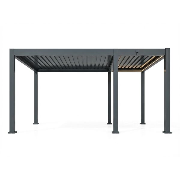 Eden Pergola Aluminium Manual Extension 3 x 1.375m - Frame Only - Grey