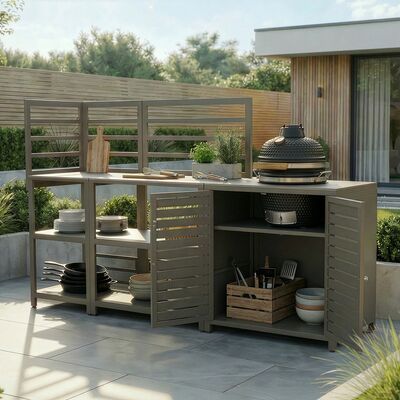 Napoli Outdoor Kitchen 3pc Set with Kamado