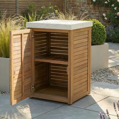 Antigua Outdoor Kitchen Single Unit 60x60x90 - Acacia Wood
