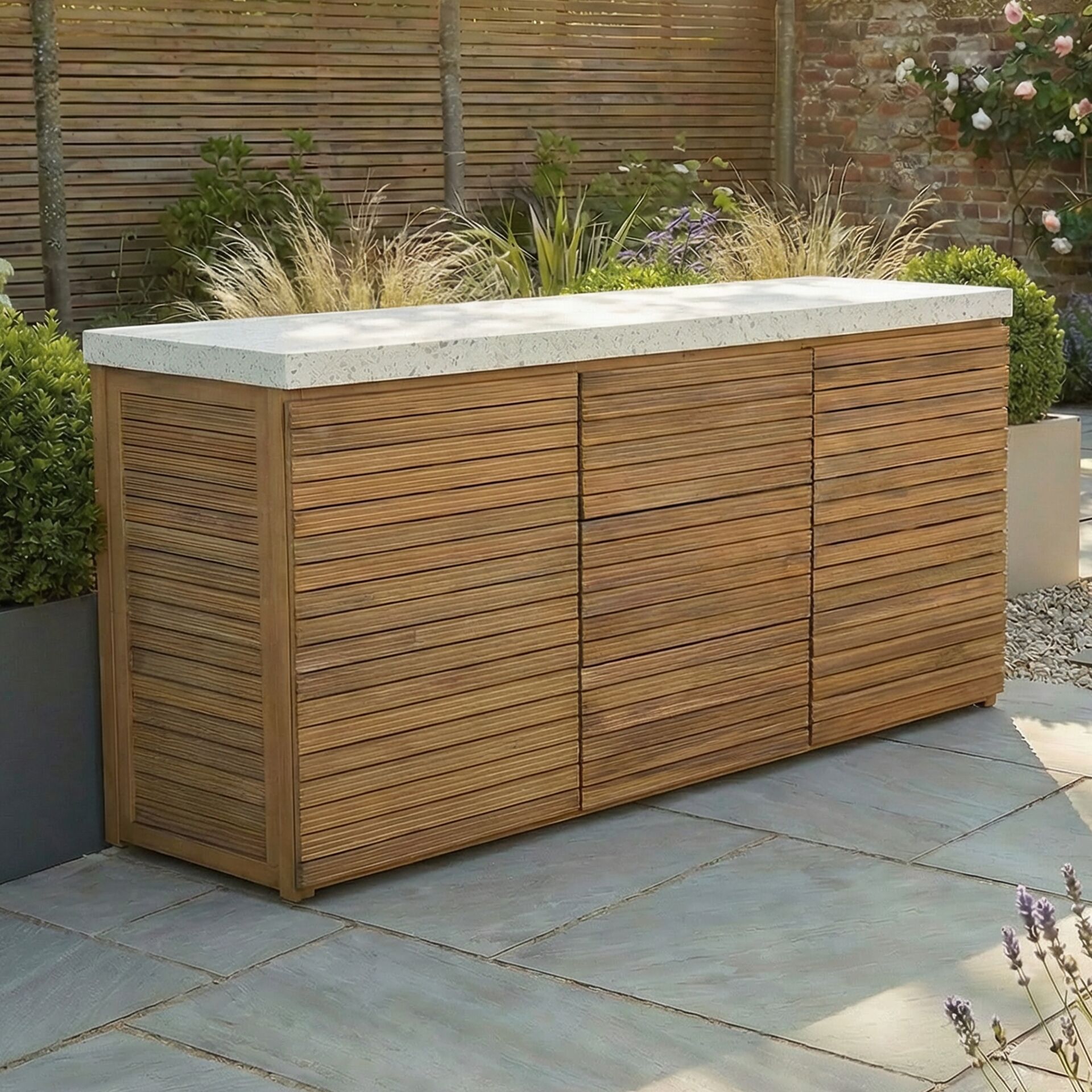 Maze - Antigua Outdoor Kitchen Triple Storage Unit | Maze Living