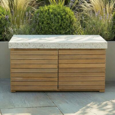 Antigua Outdoor Kitchen Kamado Unit 90x60x51 - Acacia Wood