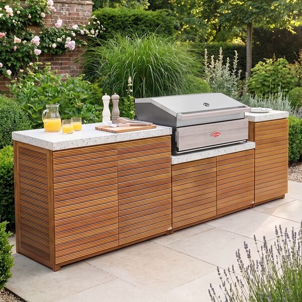 Antigua Outdoor Kitchen Unit - Medium Configuration / Beefeater 1500 Series BBQ