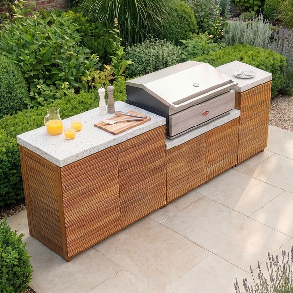 Antigua Outdoor Kitchen Unit - Medium Configuration / Beefeater 1500 Series BBQ