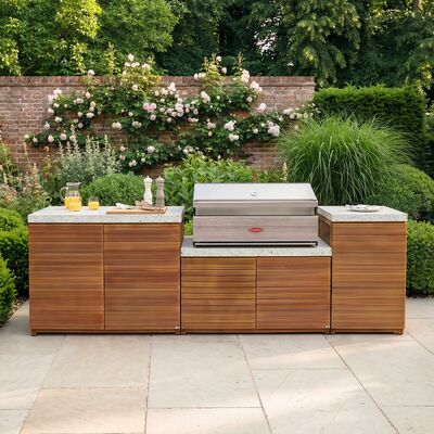 Antigua Outdoor Kitchen Unit - Medium Configuration / Beefeater 1500 Series BBQ