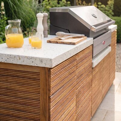 Antigua Outdoor Kitchen Unit - Medium Configuration / Beefeater 1500 Series BBQ