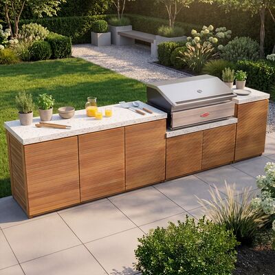 Antigua  Outdoor Kitchen Unit - Large Configuration / Beefeater 1500 Series BBQ