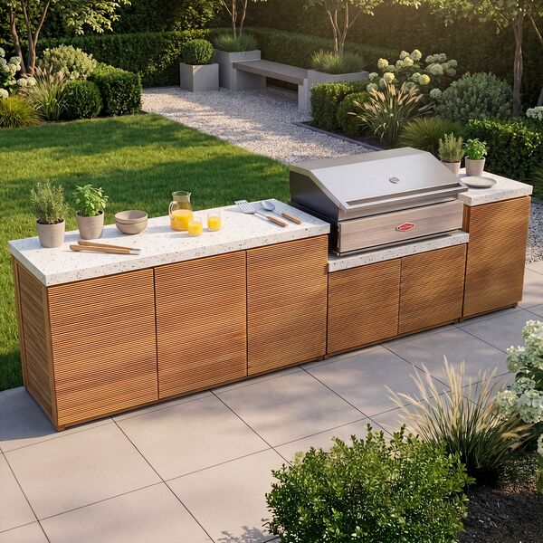 Antigua  Outdoor Kitchen Unit - Large Configuration / Beefeater 1500 Series BBQ