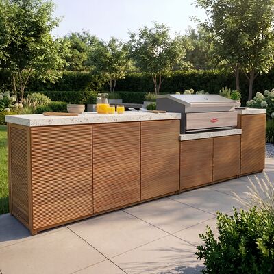 Antigua  Outdoor Kitchen Unit - Large Configuration / Beefeater 1500 Series BBQ