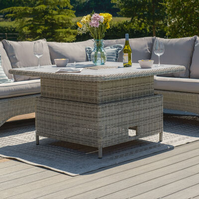 Oxford Royal U Shaped Sofa Set with Rising Table (Ceramic Glass)