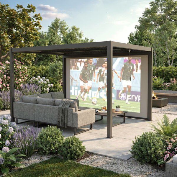 Como 4 Meter Projector Screen - Dark Grey