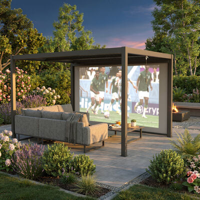Como 4 Meter Projector Screen - Dark Grey
