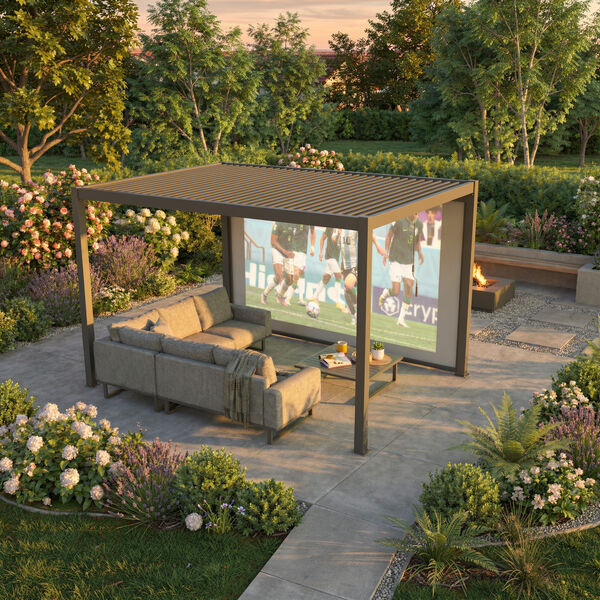 Como 4 Meter Projector Screen - Dark Grey