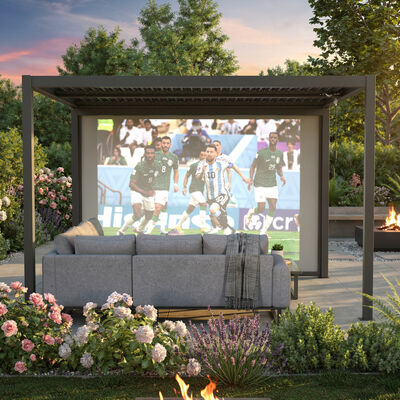 Como 4 Meter Projector Screen - Dark Grey