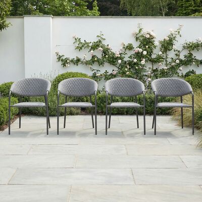 Pebble Dining Chair (4pcs) / Flanelle