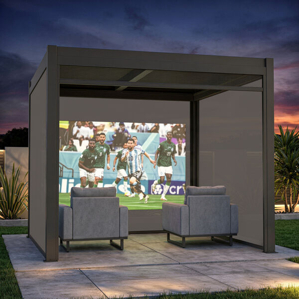 Como 3 Meter Projector Screen - Dark Grey