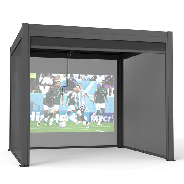 Como 3 Meter Projector Screen - Dark Grey