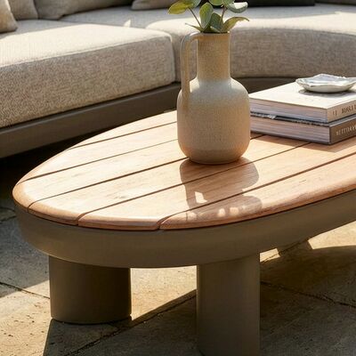 Sicily Curve Corner Sofa Set - Cafe Frame-Latte Cushion